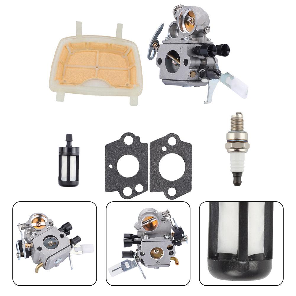 MS171 MS181 MS211 Compatible For Carburetor with Fuel Filter Air Filter and Gaskets Fits Chainsaw Part Number C1QS269
