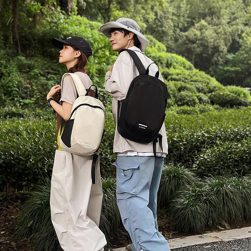 Outdoor Lightweight Backpack Women'S Hiking Waterproof Mountaineering Bag Japanese Versatile College Student Small Schoolbag Contrasting Color