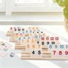 106Pcs Board Games Wooden Rummikub Game 106 Tiles Travel Set Rummy Tiles Portable Case Classic Board Game Multi-Player Game