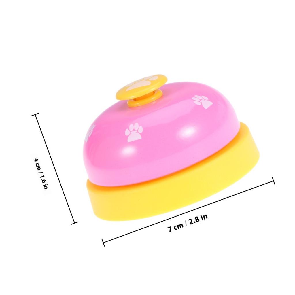 Pet Dog Potty Training Bell with Flat Wide Button for Easy Ringing Pleasant Loud Sound Works In Another Room Pink Black