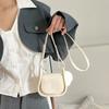 Fashiable Miniature Shoulder Bag with Adjustable Strap and Pompom Charm - PU Material,Magnetic Closure