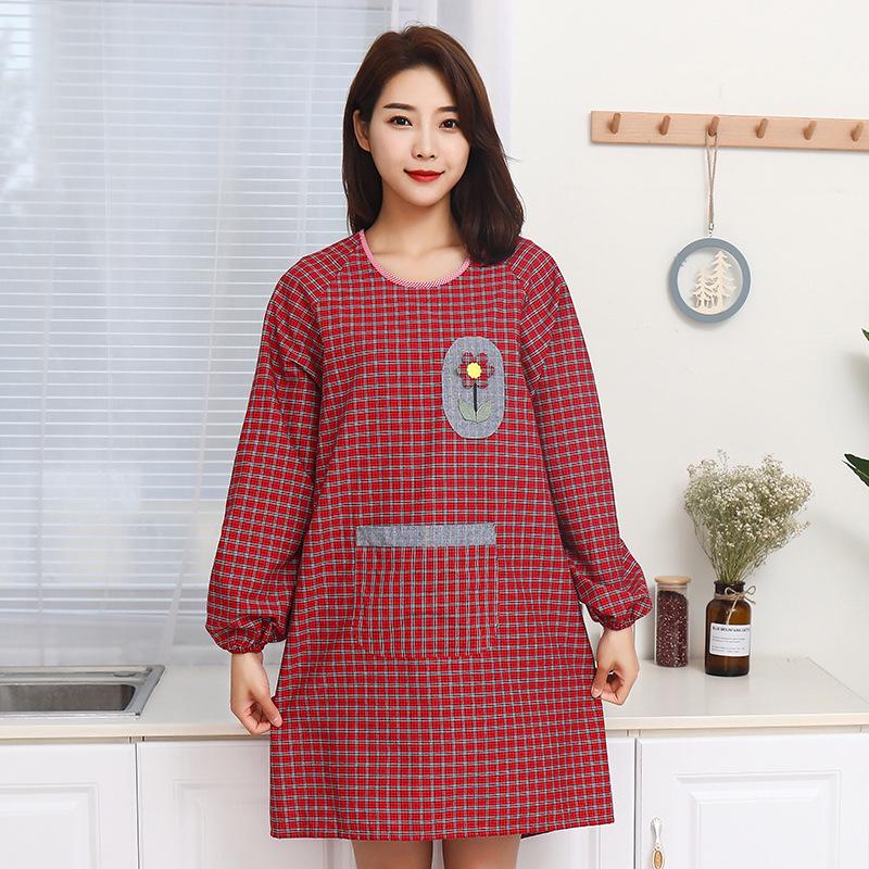 2024 New Style Long-Sleeved Apron for Women - Perfect for Cooking, Chores, and Work