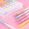 Jin Wannian 12-Color Erasable Double-Ended Fluorescent & Highlighting Pens Set