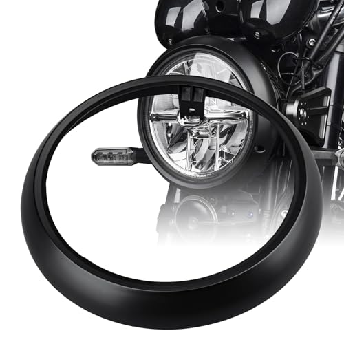 

CHINGLAY Кольцо ободка фары мотоцикла (Матовый черный) - ABS Совместим с Z900RS (2018-2024 гг.), SE (2022-2023 гг.), W800 CAFE (2019-2020), и W800 (