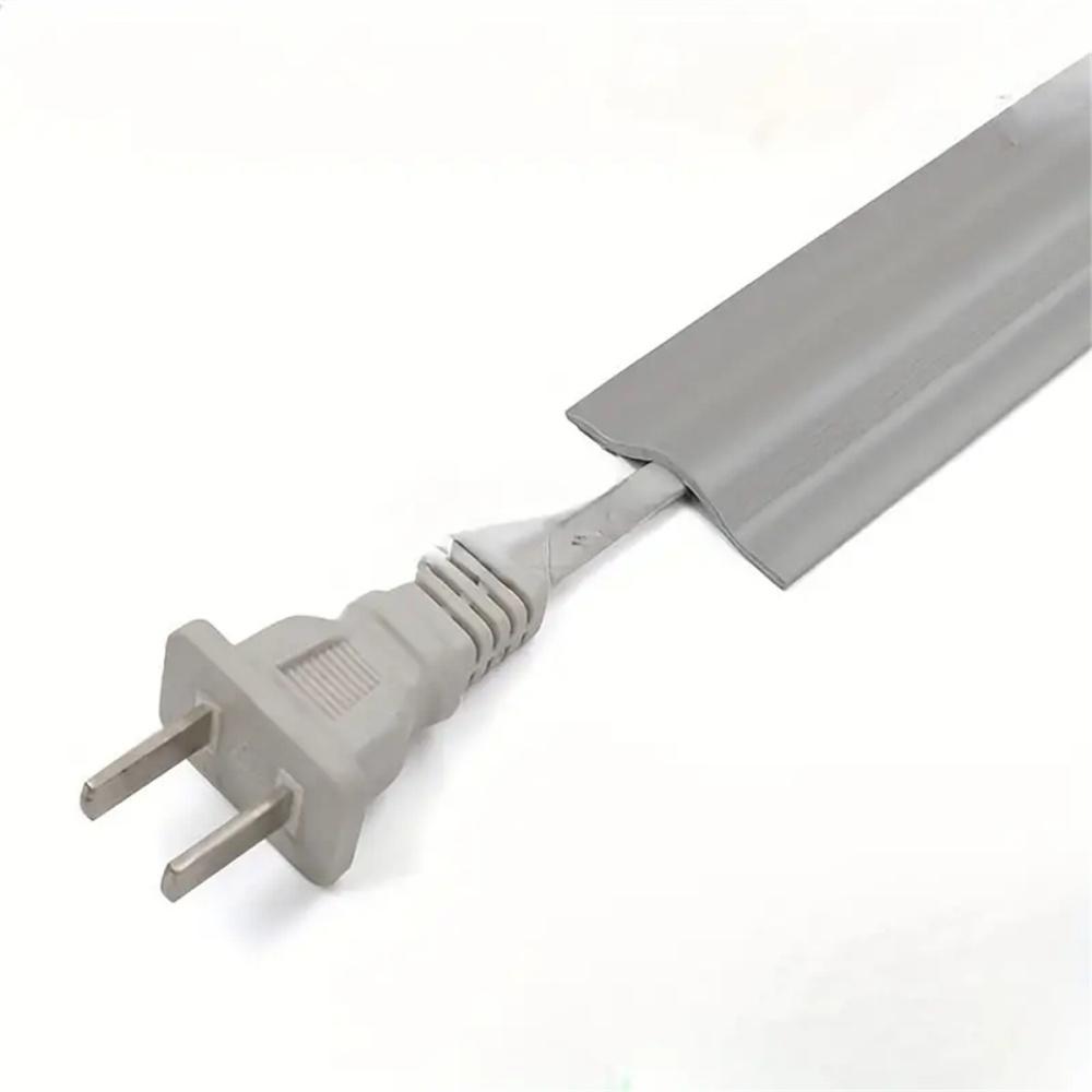 1pc 2mX55mm Cable Cover Protector PVC Self-Adhesive Wire Protection Strip Wear Resistant Prevent Trip Wall Floor Wire Organizer