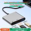 3 In 1 USB-C To HDMI Multiport Adapter 4K 60Hz Splitter PD 100W Fast Charging USB 3.0 Hub Converter for Windows/MacOS
