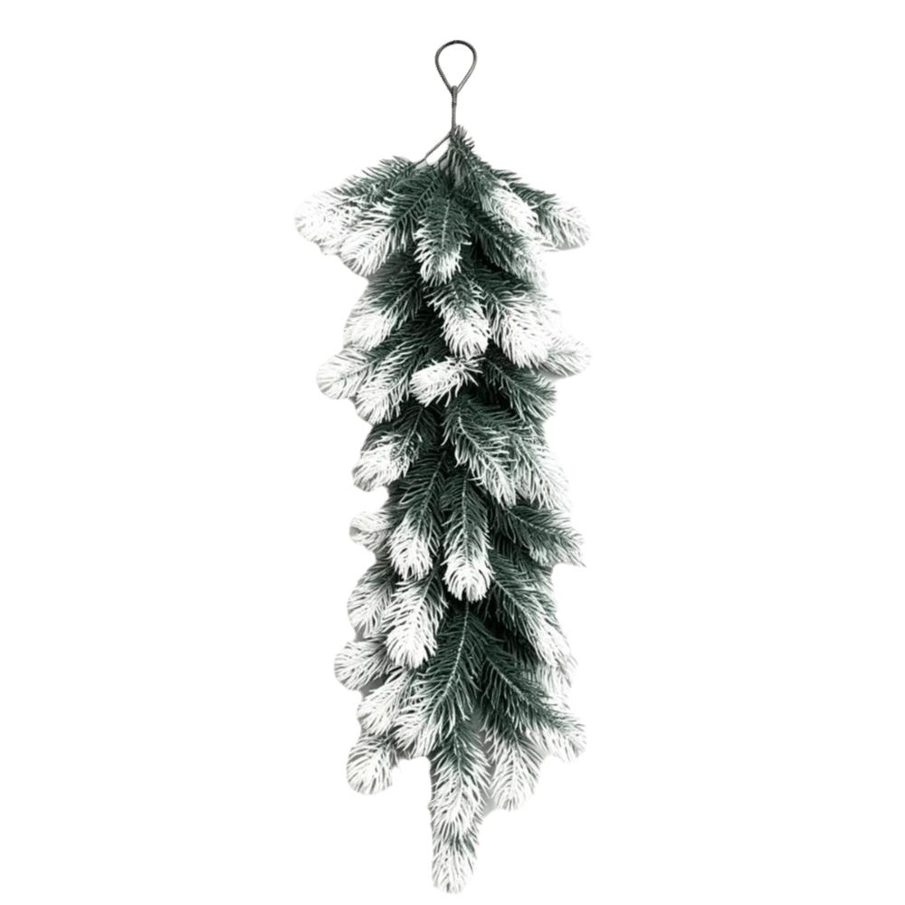 Plastic Artificial Christmas Wreath Lifelike Christmas Wreath Ornaments Table Decor