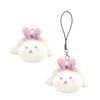 Fashionable Flocking Sturdy Resin Rabbits Charm for Craft Supplies Customizable Lovely Animal Pendants Daily Use