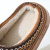 Fashion Winter Warm Home Cotton Slippers Women 2025 Soft Bottom Platform Plush Slides Woman Plus Size Eva Thick Sole House Shoes 36-45