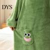 Morbida Calda Tuta da Casa, Coperta Indossabile con Cappuccio Creatura dalla Grande Bocca, Felpa Larga in Pile con Cappuccio Peluche per Donna Uomo, Mantello Cosplay Invernale con Bottoni