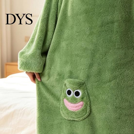 Morbida Calda Tuta da Casa, Coperta Indossabile con Cappuccio Creatura dalla Grande Bocca, Felpa Larga in Pile con Cappuccio Peluche per Donna Uomo, Mantello Cosplay Invernale con Bottoni