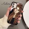 Brunette Blonde Girl Cute Phone Case for iPhone 11 12 13 14 Pro Max mini XR XS SE 2020 6S 7 8 Plus Samsung Galaxy S21 S22 Cover