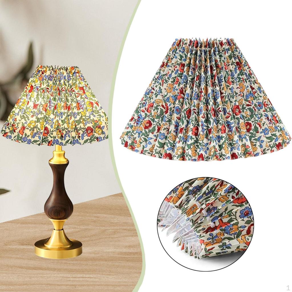 Pleated Lamp Shade Cover Pendant Light Wall for Floor Lights Farmhouse Living