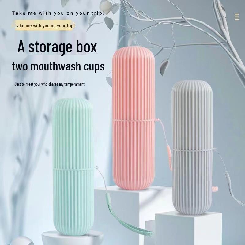 

Портативный дорожный держатель для зубной щетки и стакан для полоскания рта Green OPP Bag