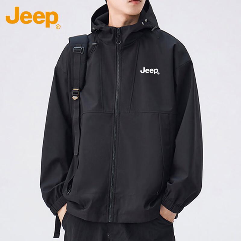 Jeep Men's Spring Autumn Casual Windbreaker Jacket