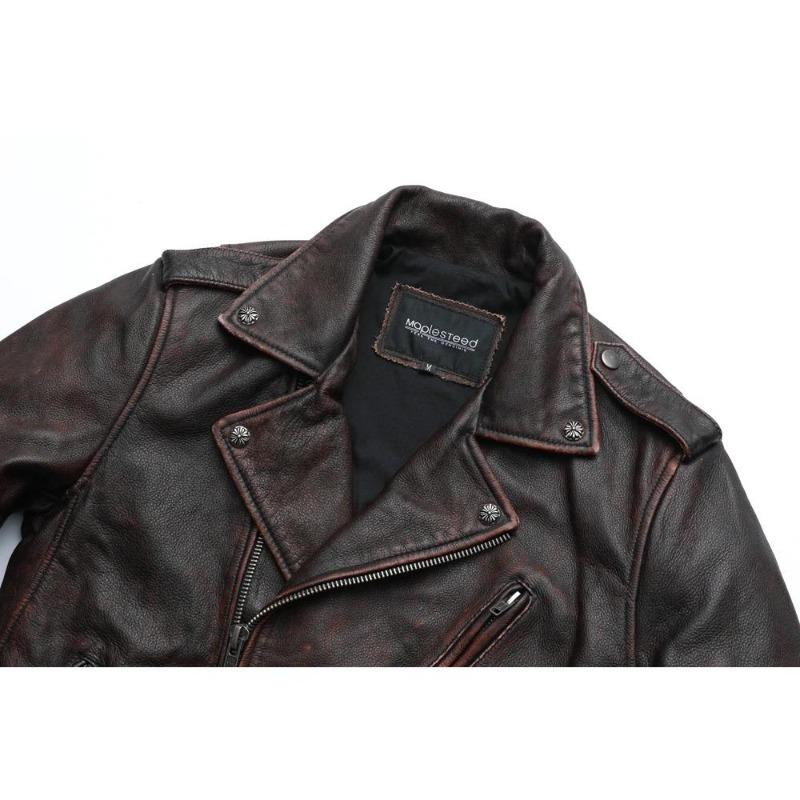 Chinese Size Vintage Motorcycle Jacket Men Genuine Leather Jackets 100% Cowhide Leather Coat Winter Biker Jacket Moto Clothing
