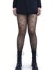 1 Stück Schwarze Mond-Print Netzstrumpfhose Für Damen, Valentinstags-Exklusiv, Romantisches Mondmuster, Anti-Laufmaschen & Schlankmachend, Perf