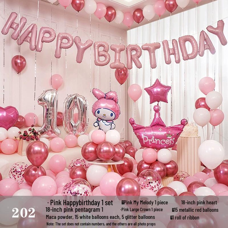 Romantic Birthday Balloon Set: High-End Decorations for Boyfriend or Girlfriend