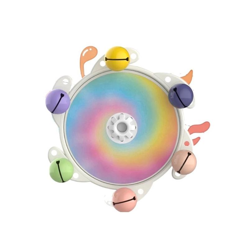 Langlebigkeit Papageien Kauspielzeug Fliegende Untertassen Spinner mit Glöckchen Geräusch für Interaktives Vogel Training und Mentale Stimulation