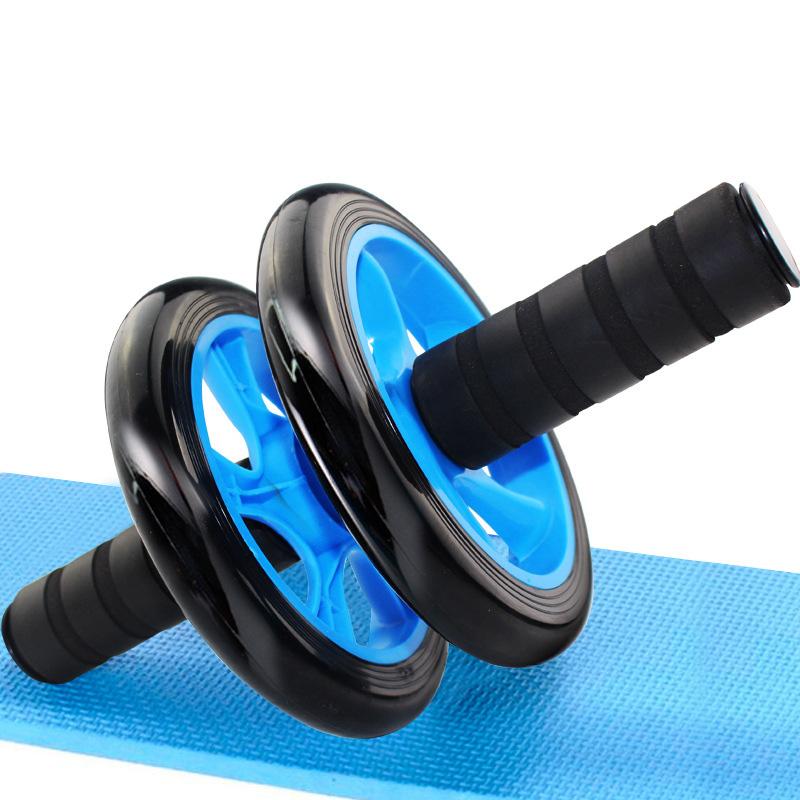 No Noise Gym Břišní kolečka Ab Roller s podložkou pro cvičení Fitness Příslušenství Příslušenství Unisex Black Double Wheeled Belly