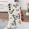 Case for Samsung Galaxy A21s A11 A14 A13 A15 A12 A52 A16 Soft Phone Cover A04 A06 A33 A03 A23 A05 A53 A22 Blue Butterfly