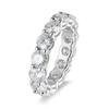 KNOBSPIN D VVS1 Moissanite Ring GRA Certified 5mm Lab Diamond   Copper18k White Gold Engagement Rings for Women Man