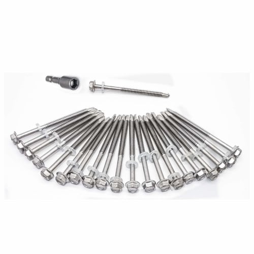 

Hex Head Stainless Steel Screws, Self-Drilling Screws, Self-Tapping Screws (5 x 75mm, 50 pieces)