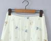 Women's French Style Embroidered Square Neck Lace Top & High Waist Long Skirt Set