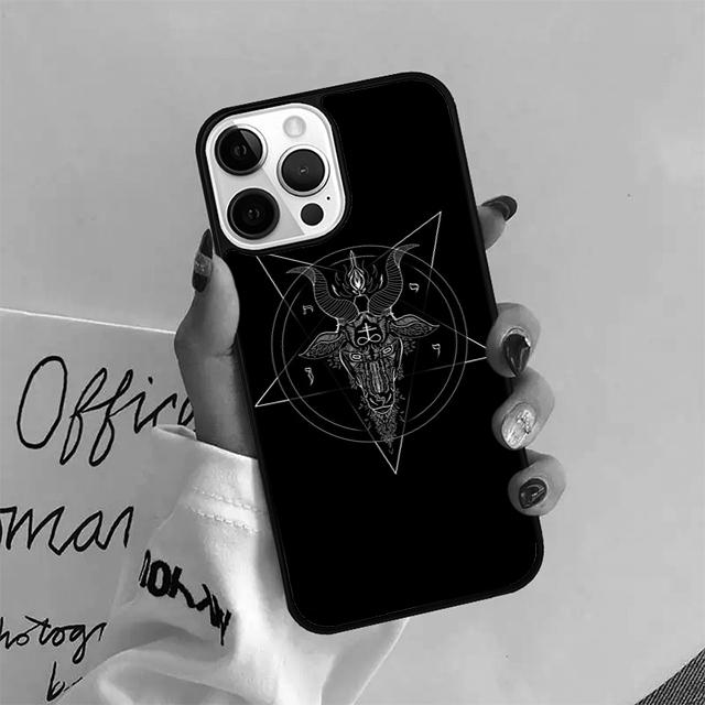 Satanic Scary Skull Coque Shell For iPhone 17 Air 15 16 14 13 12 Pro Max 11 Pro Max Plus Phone Case Cover
