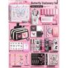 Astuccio Black Pink Farfalla per Bambini, Stile Dolce & Cool, Nuovo Modello 2025, Grande Capacità, Design alla Moda