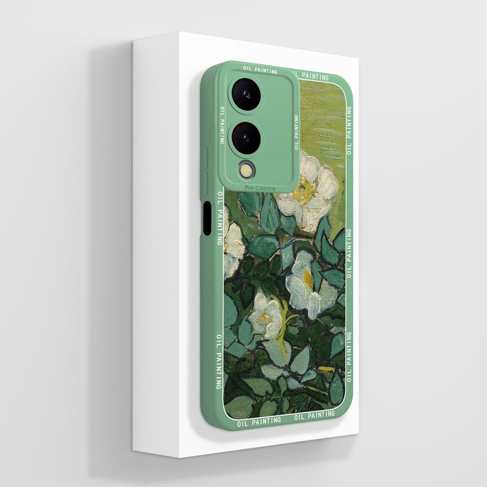 For Vivo Y17S Case Artistic Phone Cover Camera Protection Anti Choc Soft Liquid Silicone Bumper For VivoY17S Y 17S Back Cover