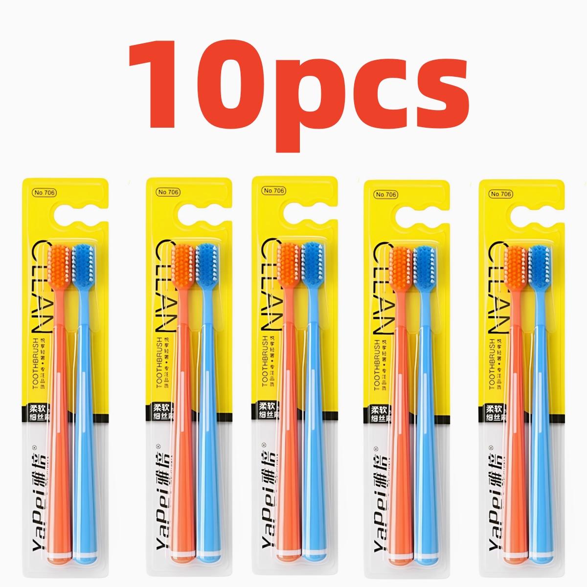 

10/20/30 шт Экологически чистая зубная щетка Мягкая Ультратонкая зубная щетка Щетка для глубокой чистки Зубы Взрослая Ручная зубная щетка для полости рта