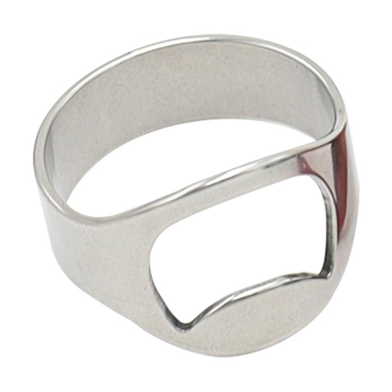 Stainless Steel Bottle Opener Ring Trendy Beer Opener for Bar Party Ins TikTok Viral Accessories