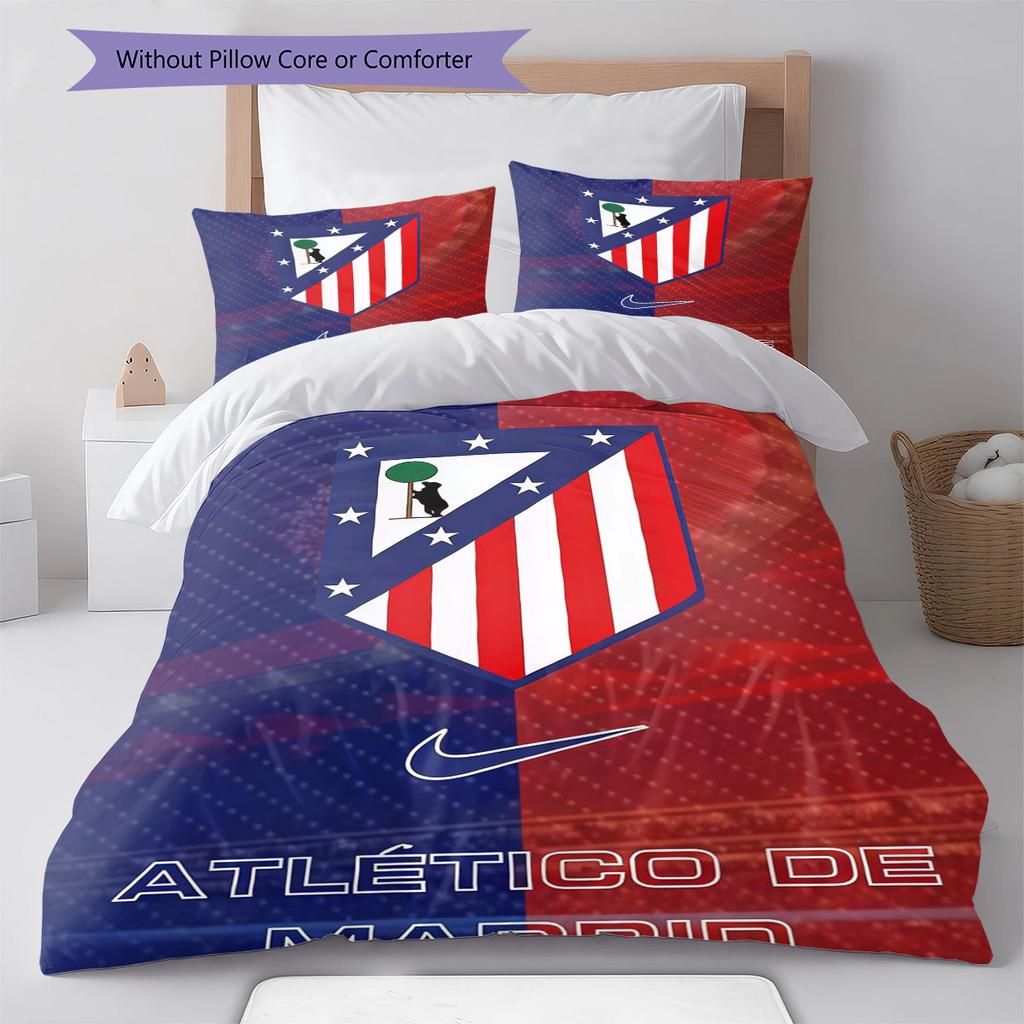 Ensemble couette et taies d'oreiller Atleti Décoration de maison Cadeau d'anniversaire (1 housse de couette + 2 taies d'oreiller, sans garniture.)