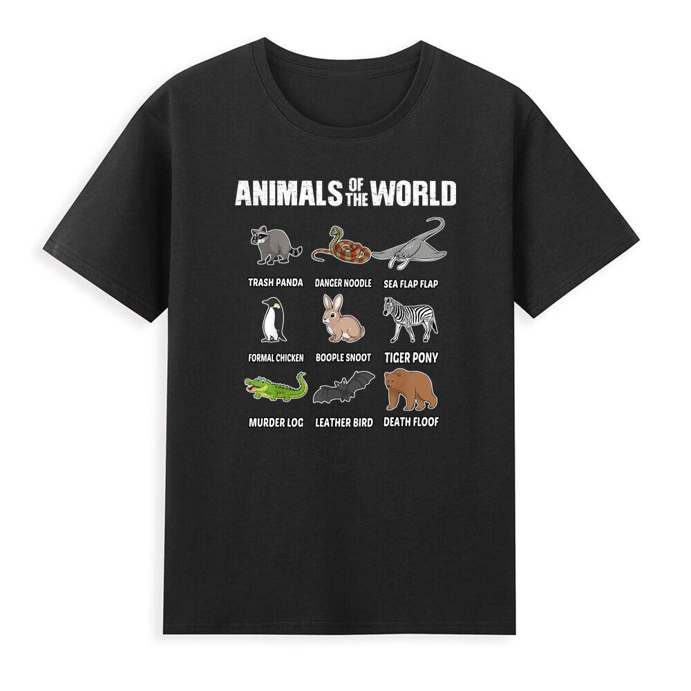 Animals Of The World Funny Rare Animals Memes Novelty Unisexs Short Sleeve Tshirt