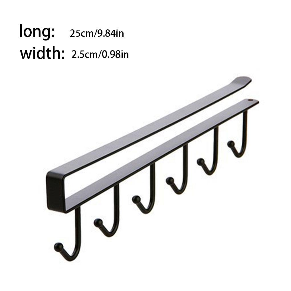 Under Cabinet Hanger Kitchen Bedroom Holder Iron Organizer Household Hanging Rack Punch Free Organizing Hook Space-saving