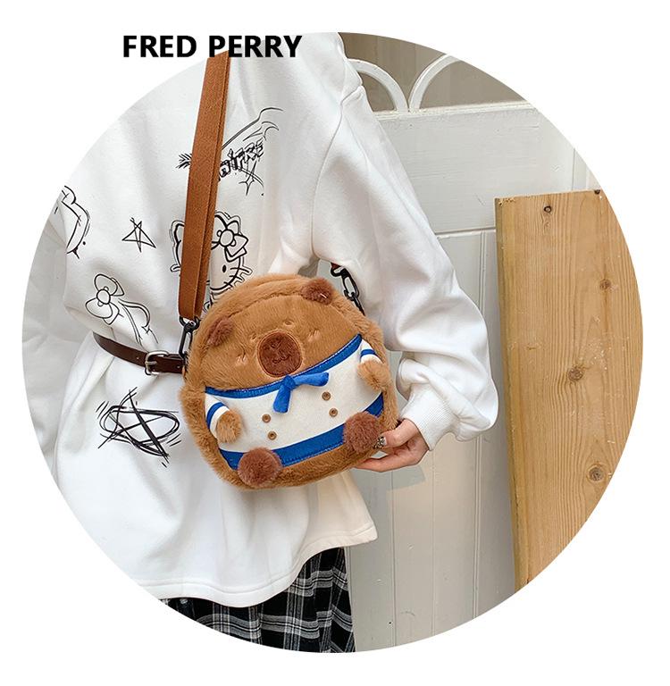 2024 Autumn/Winter Capybara Plush Women's Crossbody Bag