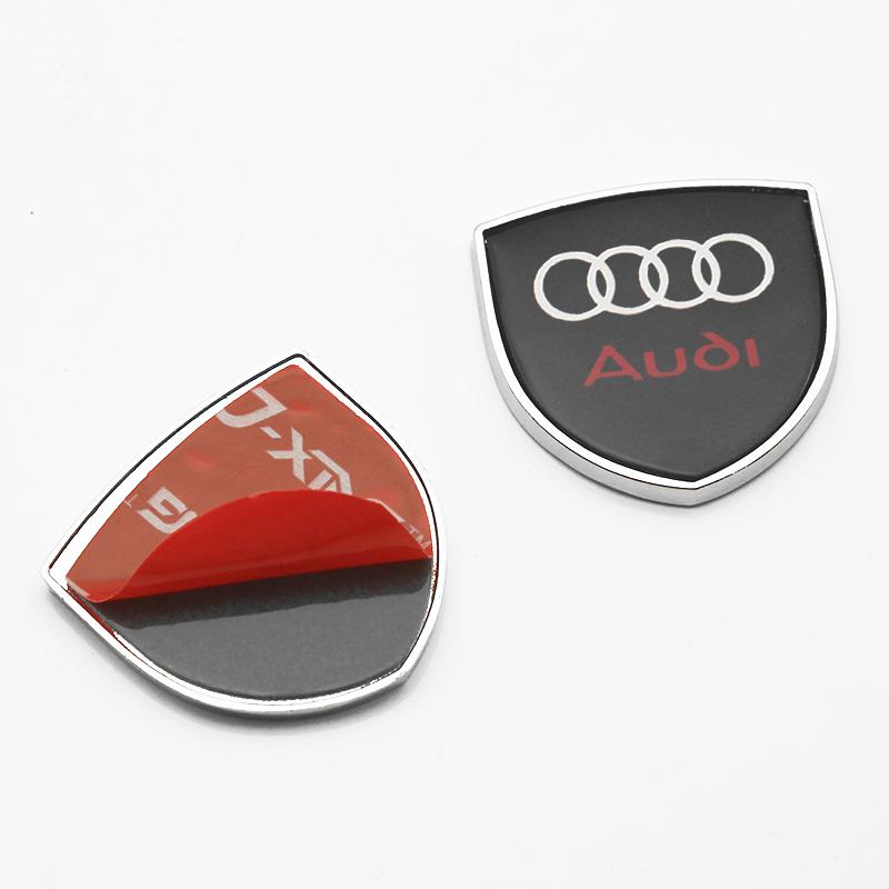 1/2Pcs Car Metal Badge Sticker Emblem Decoration Decal For qaz16 A3 A4 A5 A6 A7 A8 Q3 Q5 Q7 Q8 B5 B6 B7 B8 TT Sline RS6 Accessory