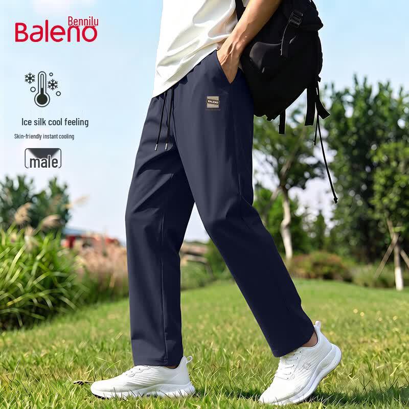Baleno Men's Ice Silk Casual Straight Leg Pants
