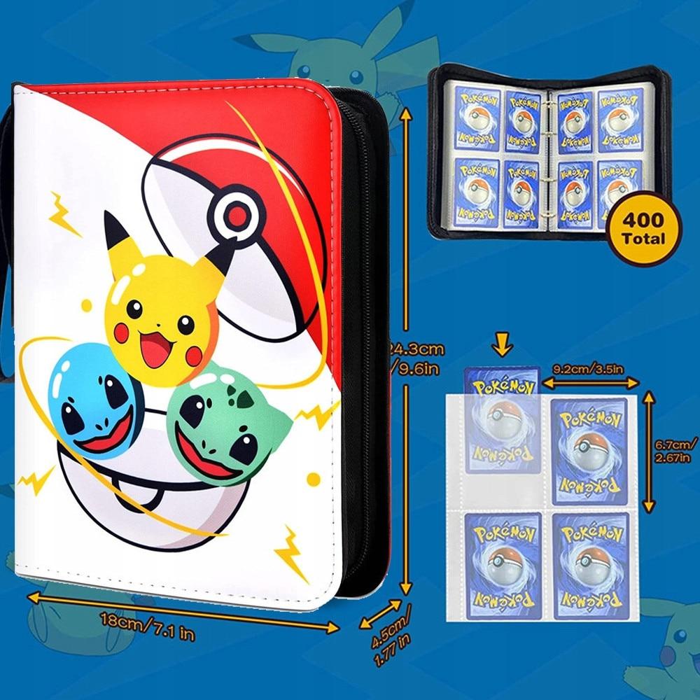  Card Album, 400 Pockets, Multicolor Organizer Binder, with Zipper Protector Case