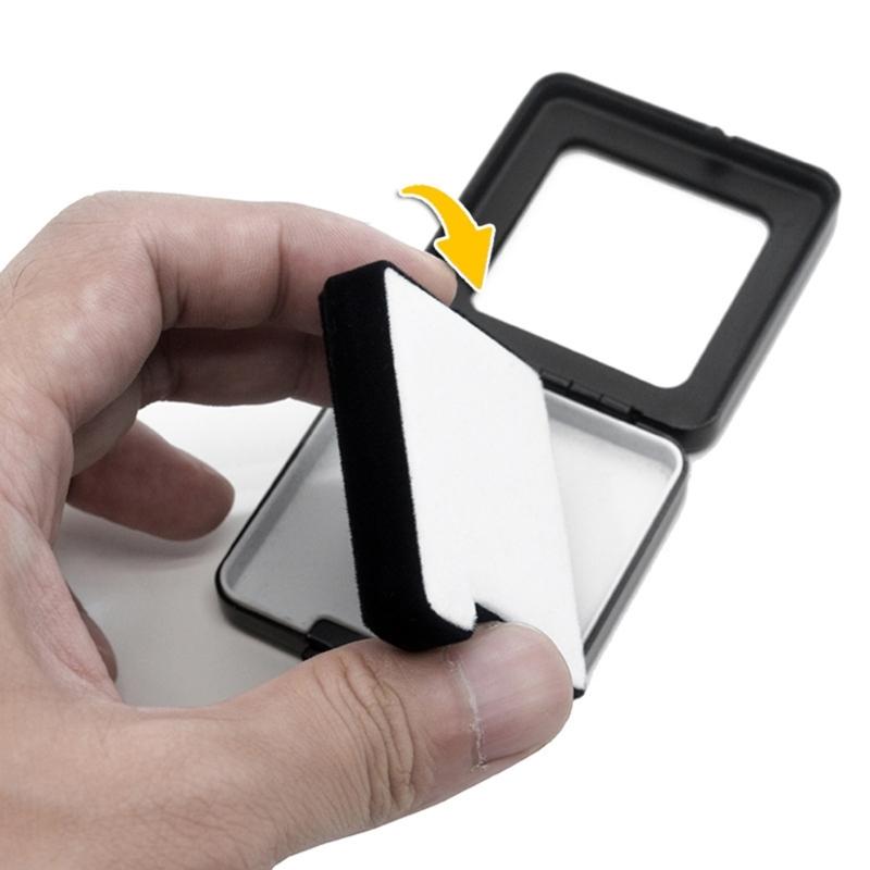 Square Loose Diamond Display Package Box Metal Memory Sponge Gem Stone Beads Pendant Organizer Holder Showcase