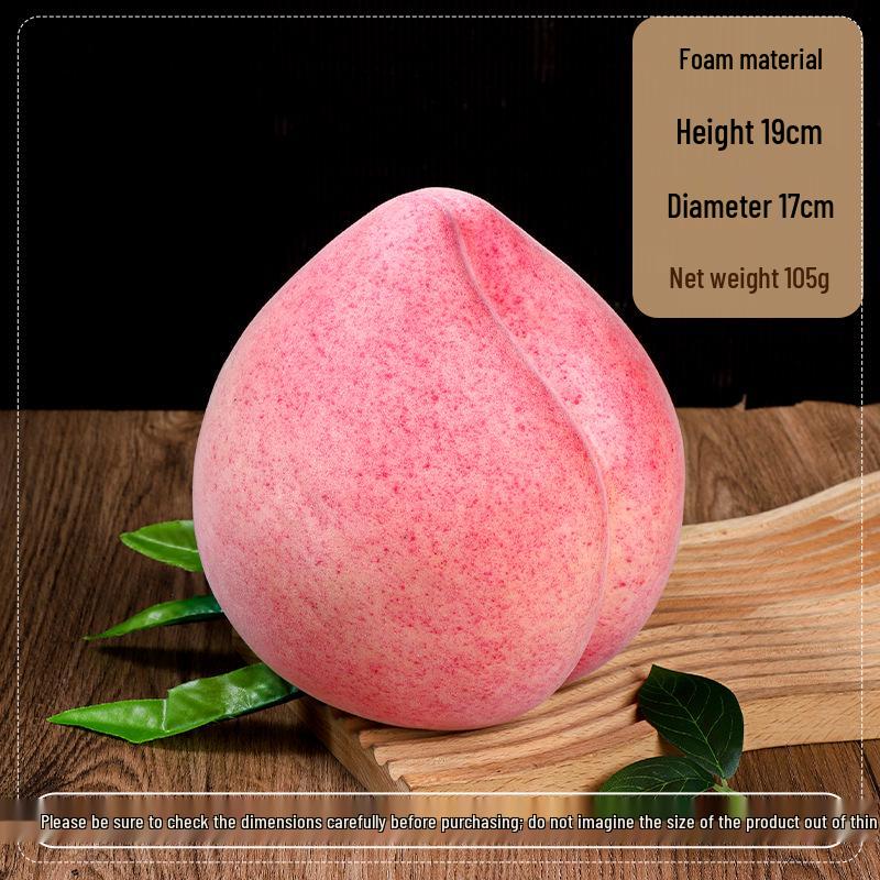 Seasonal Foam Fruit Ornaments: Large Flat Peach Simulation Model