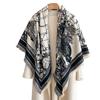 Korean Version Of Fashion Large Square Scarf Scarf Double-Sided Imitation Cashmere Thickened To Keep Warm And Cold Travel Shawl Cape Women