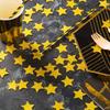 MOWO Glitter Five Stars Confetti Wedding Party Decor and Table Decor, 1.2’’ In Diameter (Glitter Gold,200pc)