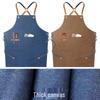 Women's Celebrity-Style Thick Canvas Apron for Hairdressers, Milk Tea Shops, and Baristas