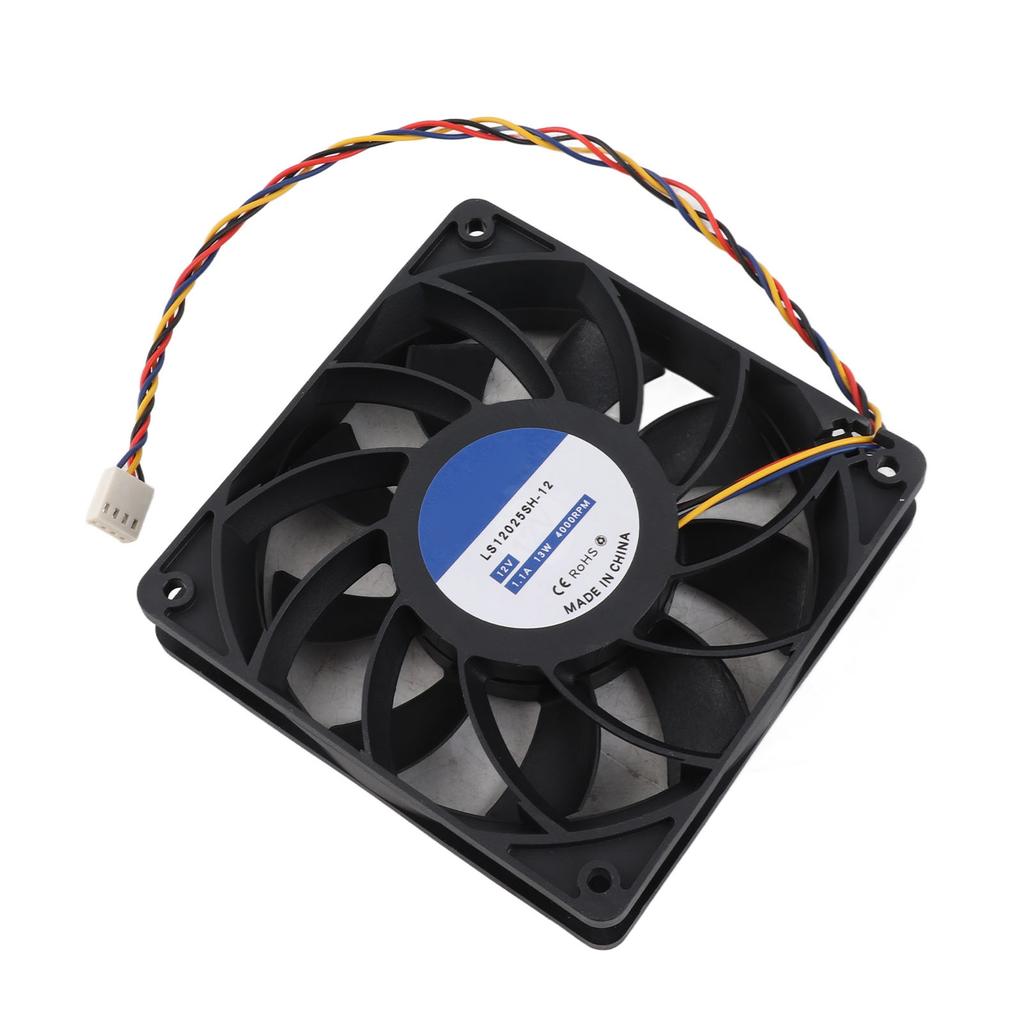 120mm Computer Case Fan Double Ball Bearing Support PMW Temperature Control 4000rpm 4Pin 12V