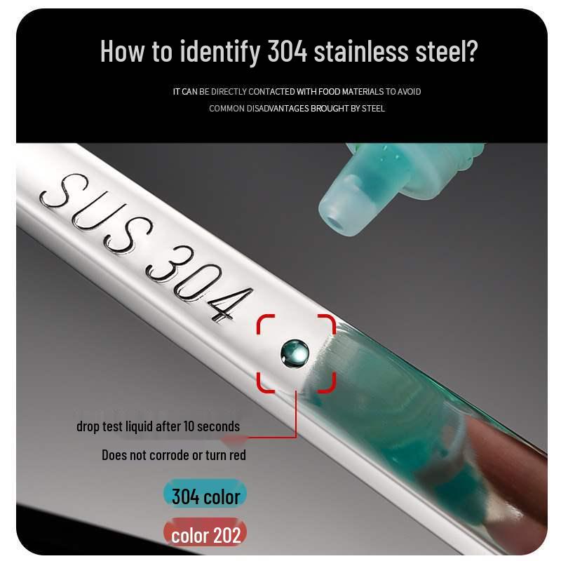 Thickened 304 Stainless Steel Slotted Spoon & Large Soup Ladle Set with Long Handle for Kitchen.