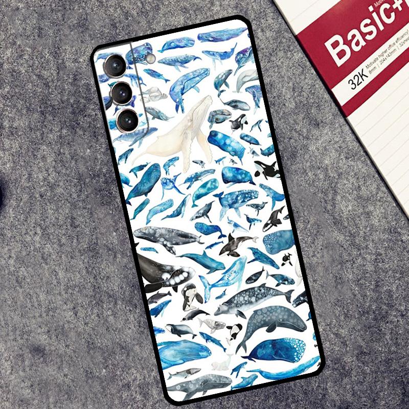 Orcas Killer Whales Case For Samsung Galaxy S24 S22 S23 Ultra Note 20 S9 S10 Note 10 Plus S20 FE S21 FE Cover
