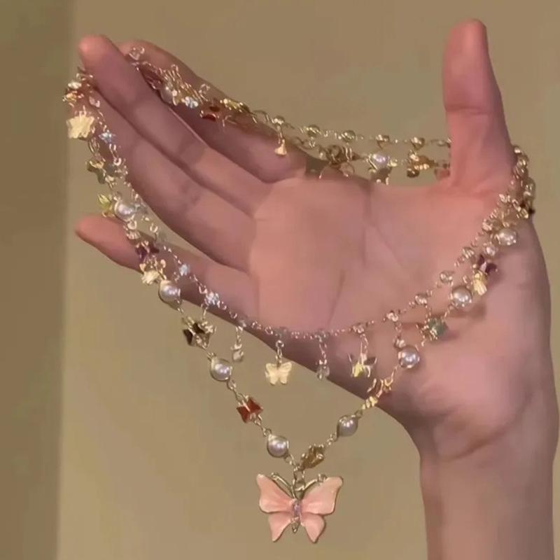 Collier de bonbons Y2K pour femmes et filles, ras du cou mignon et doux, chaîne courte colorée en perles tissées à la main