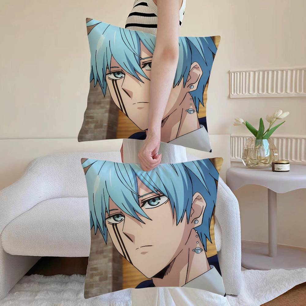 M-Mashle Magic and Muscles Pillow Case Anti-dustmite Pillowcase Invisible Zipper Silky Sofa Cushion Cover